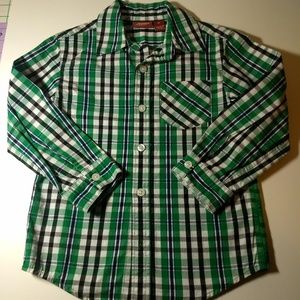 Boys Green Plaid Arizona Button Down Shirt